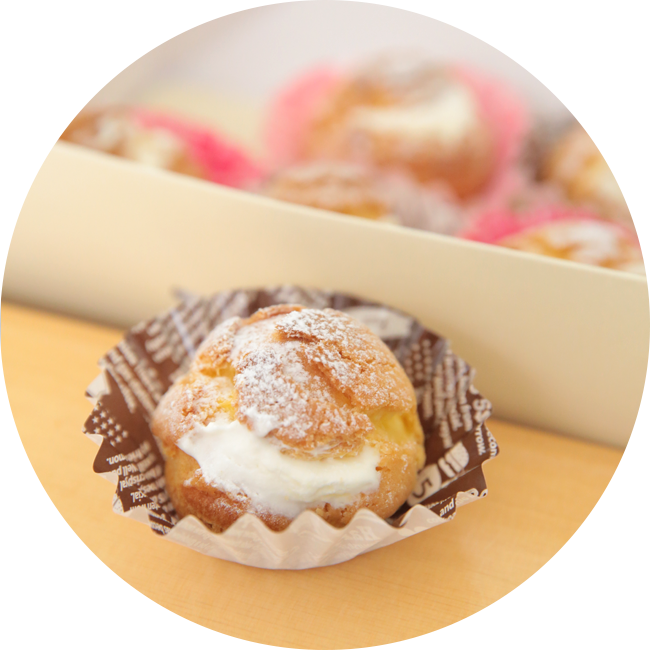 シュークリーム お菓子のご紹介 京都御所南 丸太町のケーキ屋 はなさき菓子店